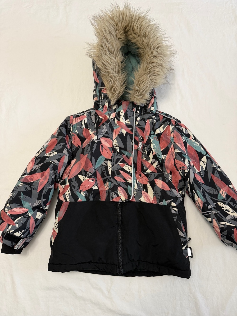 Girls Nano Noruk Nadine Winter Jacket with Faux Fur Hood